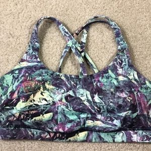 Lululemon Energy Bra Iridescent Multi Size 12